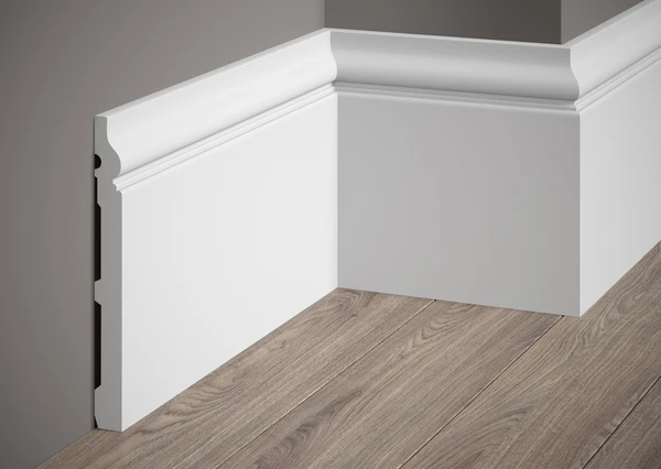 Listwa przypodłogowa biała Mardom Decor MD020P - Dekoracyjna kolekcja listew