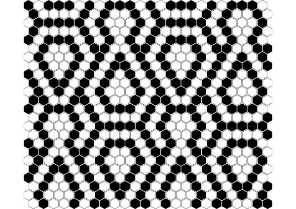 MINI HEXAGON B&W LACE