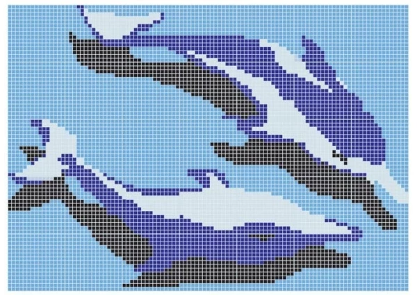 Q Dolphins DUNIN – mozaiki – płytki i mozaiki DUNIN Wallstar