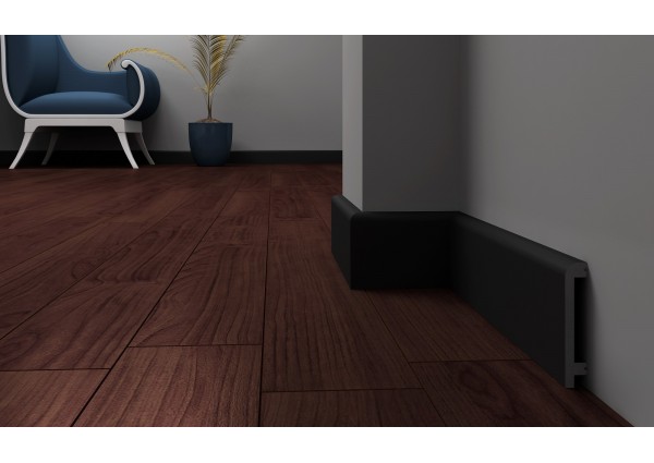 Krome P10018B Czarna listwa przypodłogowa