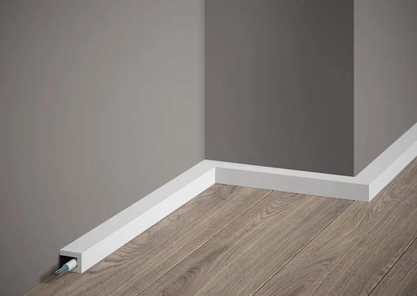 Listwa przypodłogowa biała Mardom Decor QL021P - Sztukateria Mardom Decor